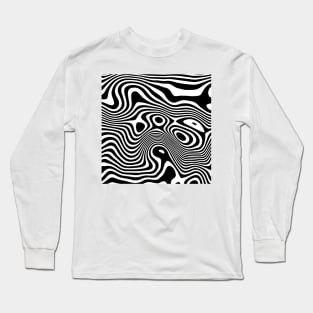 Black white stripes Art Long Sleeve T-Shirt